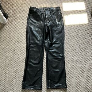 Banana Republic Black Leather Pants